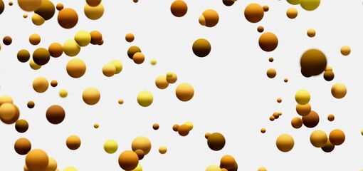 Abstract background with floating golden spheres. Perfect for modern designs.