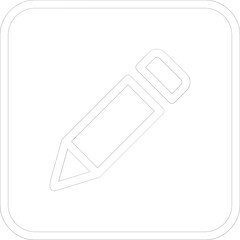 Pencil In Rounded Square Outline Icon