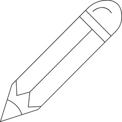 Pencil Kids  In  Outline Icon
