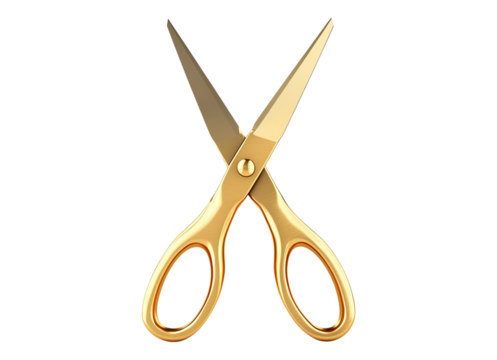 Grand opening gold scissors