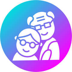 Grandparents Hugs Icon