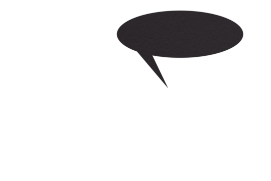 Black paper cut speech bubble, chat symbol with speech bubbles, cartoon style speech bubbles PNG transparent