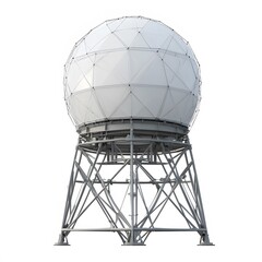 White Geodesic Radar Dome.