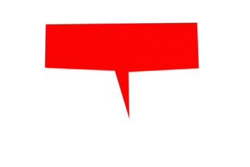 Red paper cut speech bubble, chat symbol with speech bubbles, cartoon style speech bubbles PNG transparent