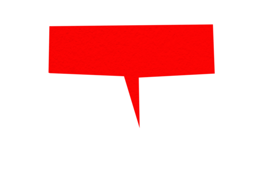 Red paper cut speech bubble, chat symbol with speech bubbles, cartoon style speech bubbles PNG transparent
