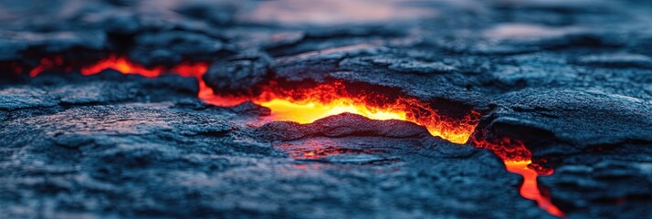 magma seeping from crack in ocean floor -