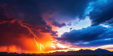 Monsoon - seasonal downpour of torrential rains brought to the landscape from the changing winds and global weather patterns of el nino and la nina