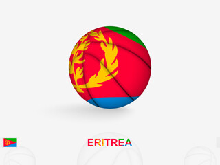 Eritrea Basketball Concept with National Flag Design.