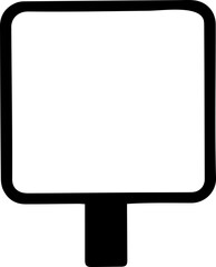 Fototapeta premium billboard icon black and white transparent 