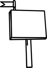 black and white billboard icon 