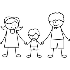 Stick Figure Family