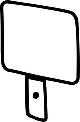 black and white billboard icon 