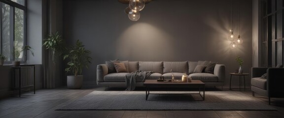 Moody gray setting, soft lighting, product showcased,  shadow play,  shadows