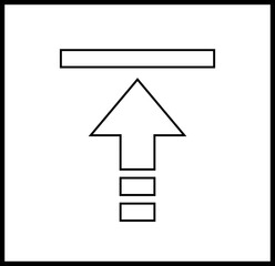 Upload  Data In Square  Outline  Icon