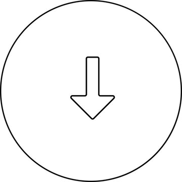 Upload Exter Errow  In  Circle  Icon