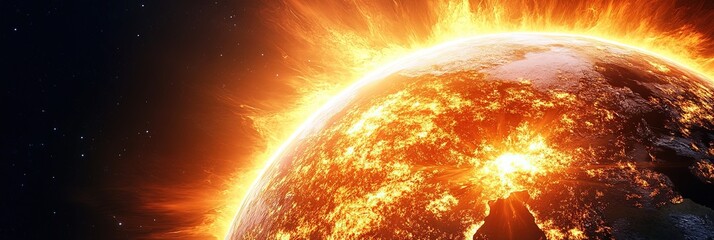 sun destroying the earth 