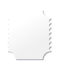 Blank ticket template. Concert ticket, lottery coupons. coupon - stock 