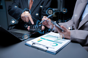 Co-workers are consultants on business documents, tax, transactions and business combinations after a bankrupt merger with a newly founded company.