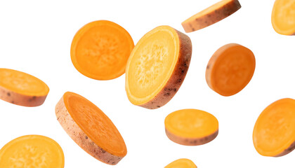 pomegranate juice bottle with fruit beside on white background