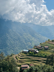View from the top of Nepalese mountain