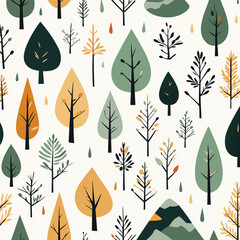 Autumn & Abstract Seamless Patterns – Leaves, Shapes, and Modern Design Motifs