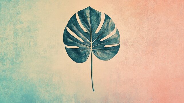 A vibrant leaf with a colorful background.