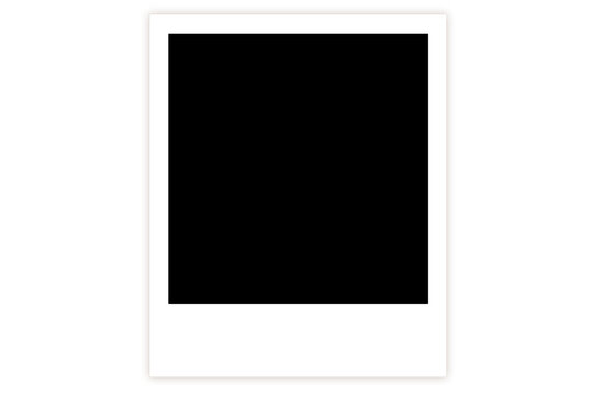 Blank Polaroid Photo Frame Template for Mockups and Design Projects. Blank White Frame Photo Template for Design Projects. 
