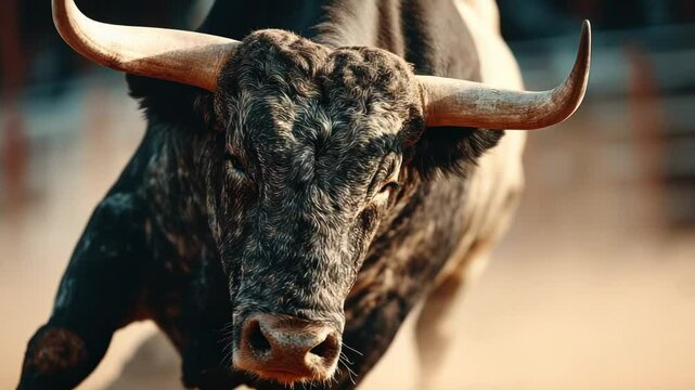 Charging bull