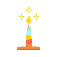 Candle icon vector image. Suitable for mobile apps, web apps and print media.