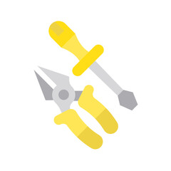Construction Tools icon vector image. Suitable for mobile apps, web apps and print media.