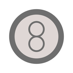 Fototapeta premium Eight Ball icon vector image. Suitable for mobile apps, web apps and print media.