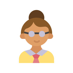 Female Professor icon vector image. Suitable for mobile apps, web apps and print media.