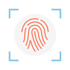 Fingerprint icon vector image. Suitable for mobile apps, web apps and print media.