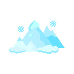Ice Top Mountain icon vector image. Suitable for mobile apps, web apps and print media.