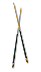 Realistic Food Chopsticks. illustration of Traditional Asian Bamboo Utensils Color Chopstick. illustration