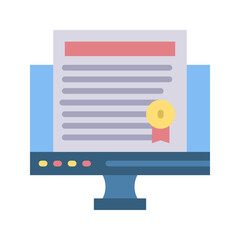 Online Degree icon vector image. Suitable for mobile apps, web apps and print media.