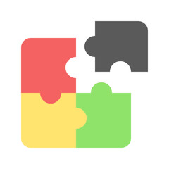 Fototapeta premium Puzzle Piece icon vector image. Suitable for mobile apps, web apps and print media.