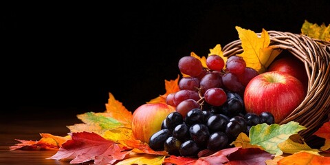 photo of cornucopia filled with crop harvest