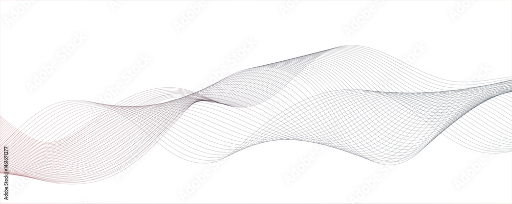 Poster vector wavy symbol carve abstract blend wave lines and technology.digital frequency track equalizer.