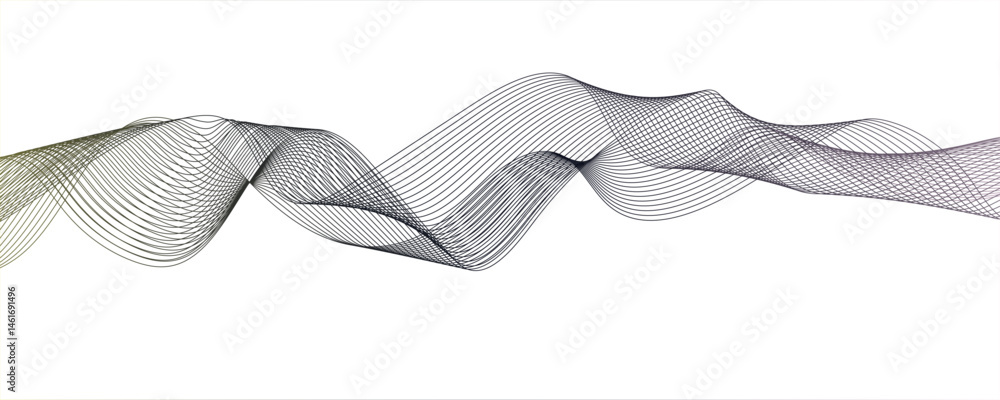 Poster vector wavy symbol carve abstract blend wave lines and technology.digital frequency track equalizer.