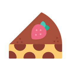 Slice of Cake II icon vector image. Suitable for mobile apps, web apps and print media.