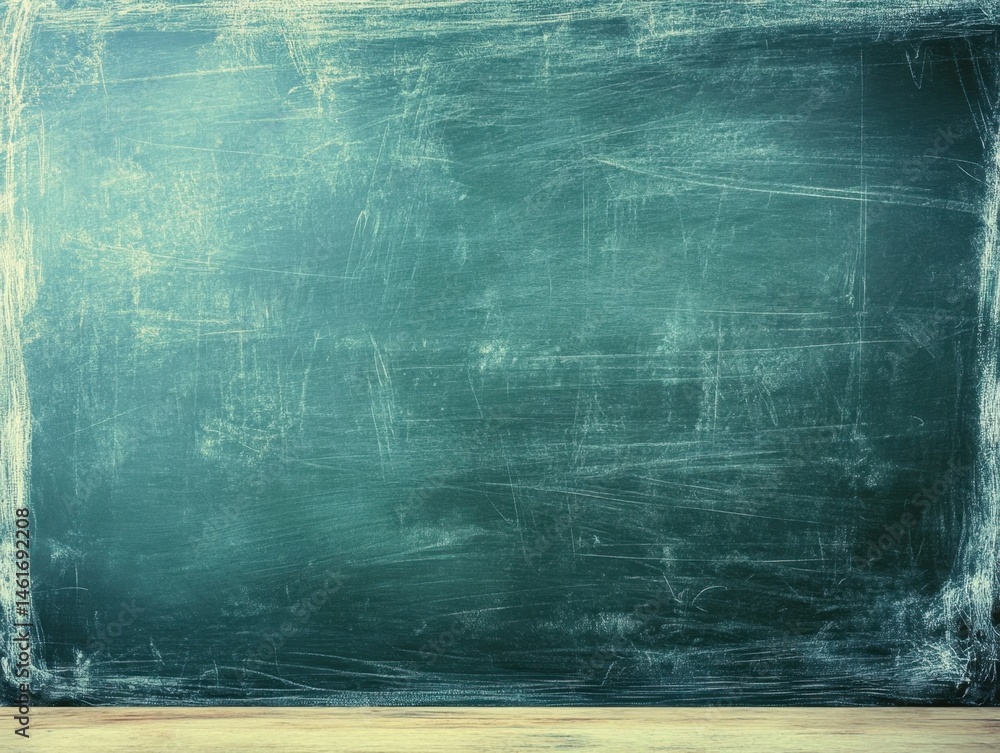 Poster empty chalkboard background close up in classroom education concept for learning and teaching with c
