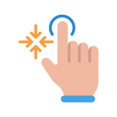 Tap and Zoom Out icon vector image. Suitable for mobile apps, web apps and print media.