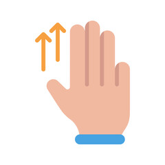 Three Fingers Up icon vector image. Suitable for mobile apps, web apps and print media.