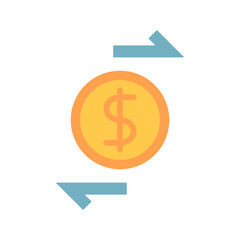 Transaction icon vector image. Suitable for mobile apps, web apps and print media.