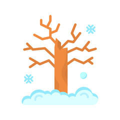 Tree with no leaves icon vector image. Suitable for mobile apps, web apps and print media.
