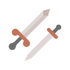 Two Swords icon vector image. Suitable for mobile apps, web apps and print media.