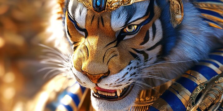 photo of egyptian tiger god 