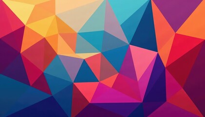 Geometric shapes, vibrant color blend, endless repeat , design, art