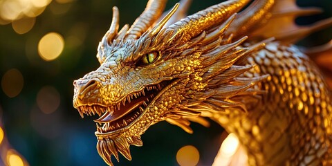 photo of gold dragon -